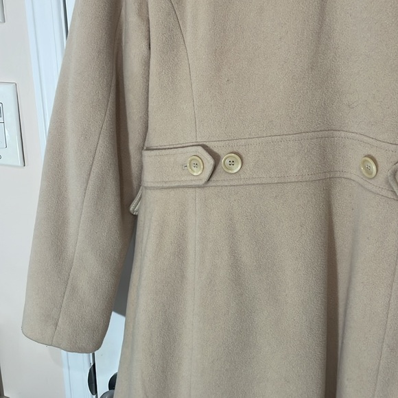 Beige Handmade buttoned wool coat size S - Picture 11 of 13